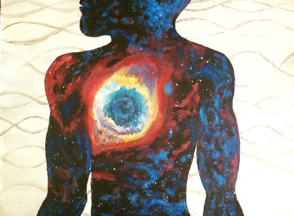 Helix Nebula in Aquarius Cosmic Astrology Art by Astrologist Yona Brodeur