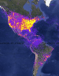 wigle wifi map wifi penetration of the americas - yonaunbound travel blog