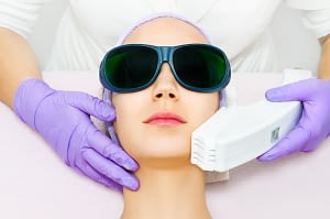 Laser-Goggles for hair laser removal 