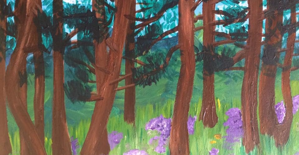 Forest in the Rockies Colorado Painting Nature Artist Yona Unbound