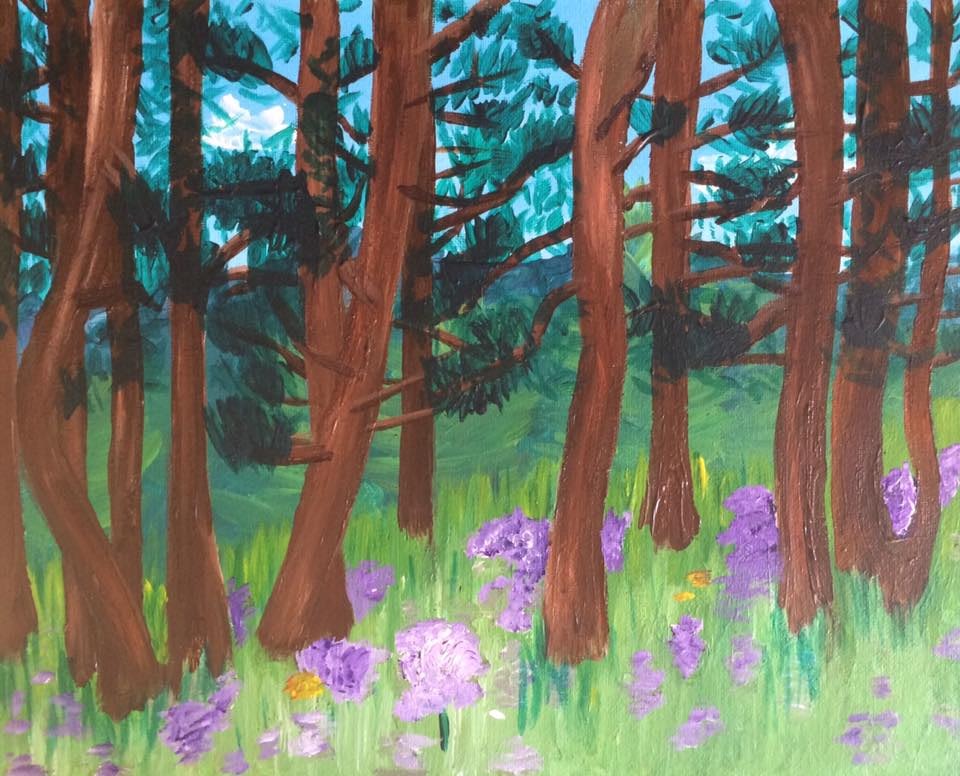 Forest in the Rockies Colorado Painting Nature Artist Yona Unbound